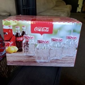 Coca Cola 3 Piece Mason Jar Mug Set
